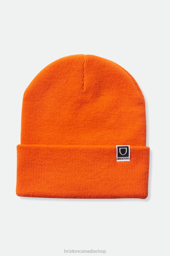 Brixton Accessories Athletic Orange Men Harbor Beta Watch Cap Beanie HFR00P336