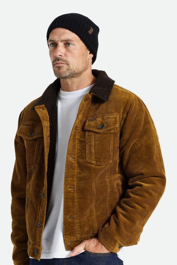 Brixton Accessories Black Men Heist Reserve Cashmere Beanie HFR00P338