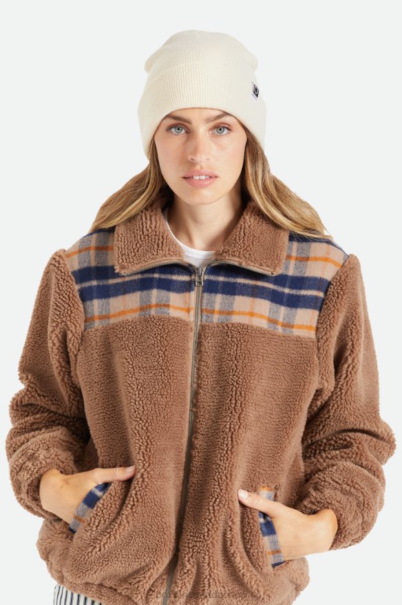 Brixton Accessories Off White Men Harbor Beta Watch Cap Beanie HFR00P333