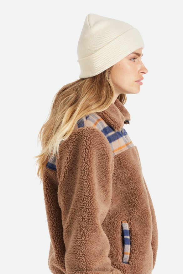 Brixton Accessories Off White Men Harbor Beta Watch Cap Beanie HFR00P333