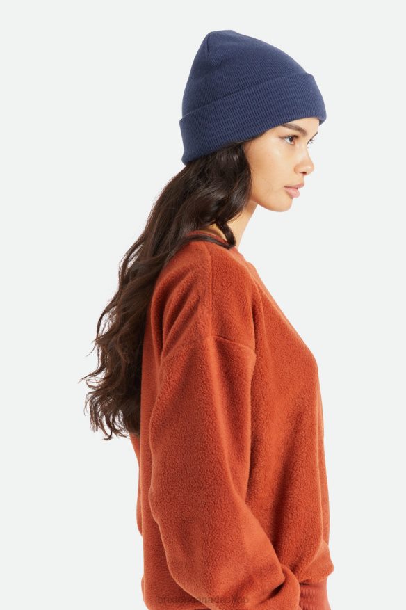 Brixton Accessories Washed Navy Men Harbor Beta Watch Cap Beanie HFR00P334