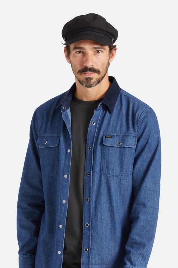 Brixton Accessories Black Men Fiddler Cap HFR00P306