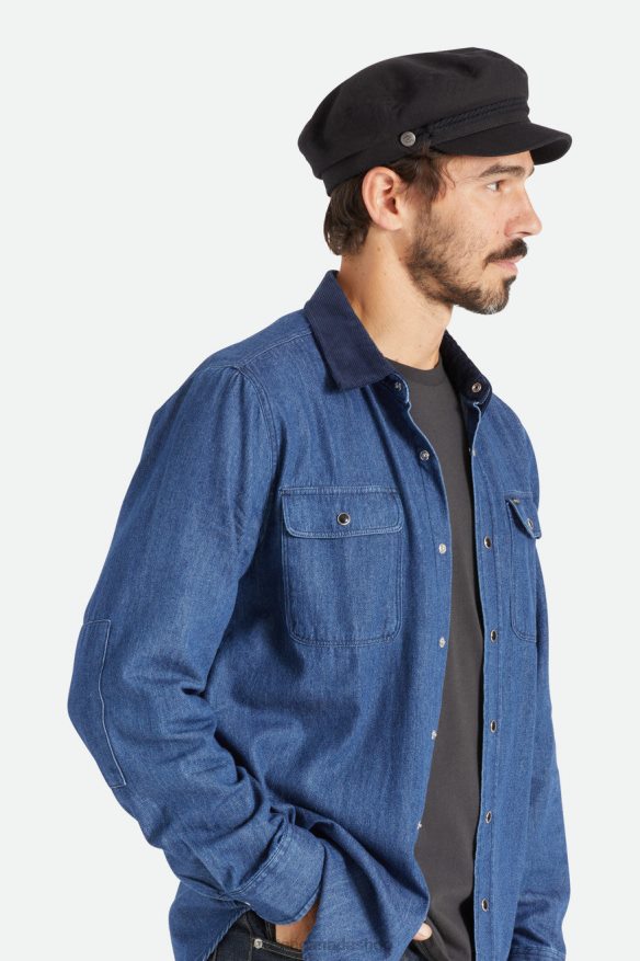 Brixton Accessories Black Men Fiddler Cap HFR00P306