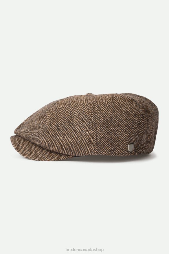 Brixton Accessories Brown/Khaki Men Brood Newsboy Cap HFR00P304