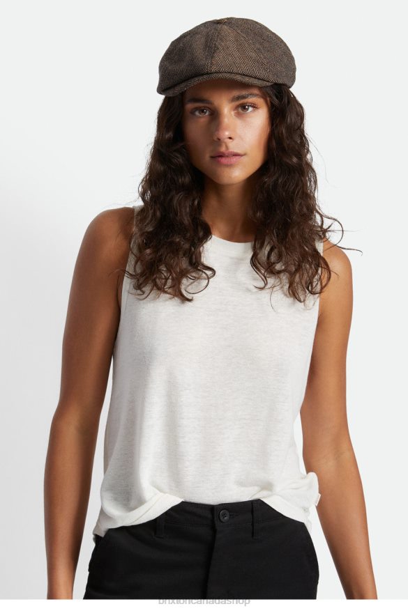 Brixton Accessories Brown/Khaki Men Brood Newsboy Cap HFR00P304