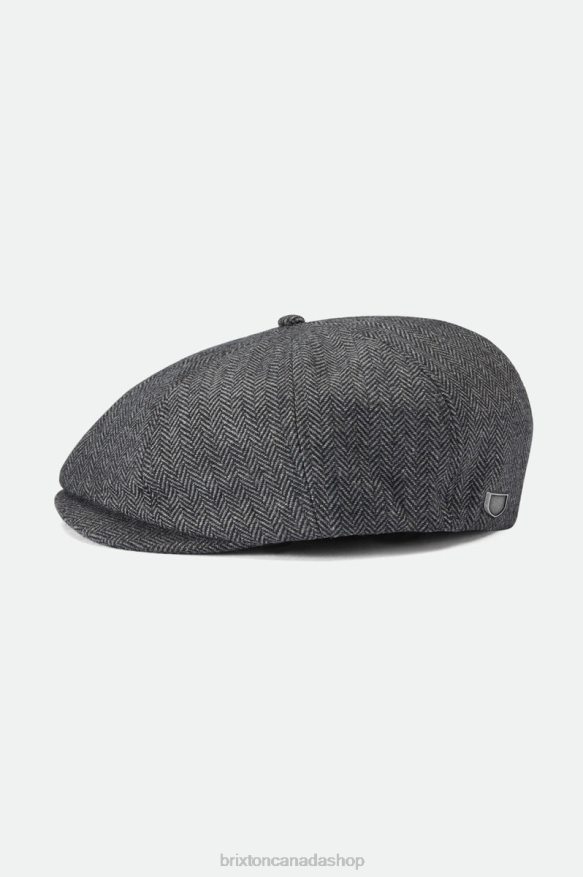 Brixton Accessories Grey/Black Men Brood Newsboy Cap HFR00P305