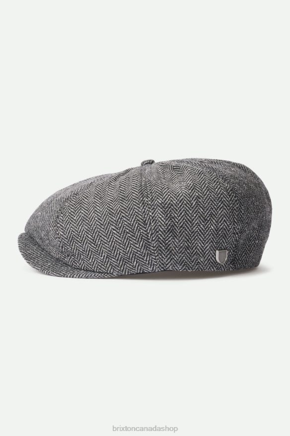 Brixton Accessories Grey/Black Men Brood Newsboy Cap HFR00P305