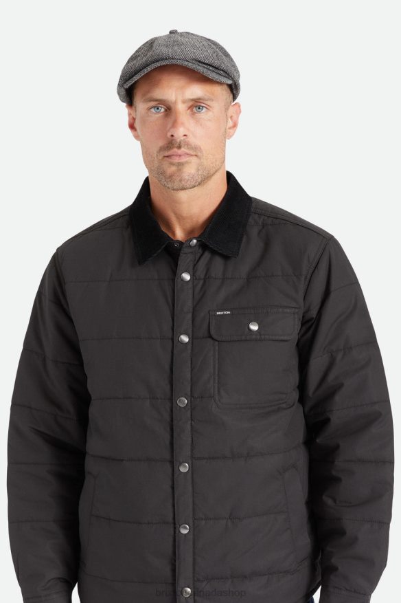 Brixton Accessories Grey/Black Men Brood Newsboy Cap HFR00P305