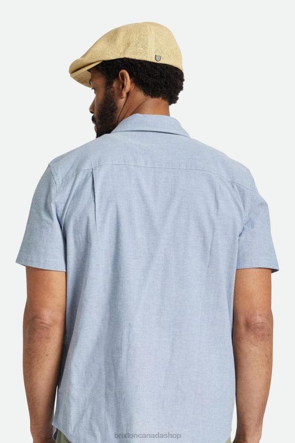 Brixton Accessories Natural Straw Men Hooligan Lightweight Flat Cap HFR00P184