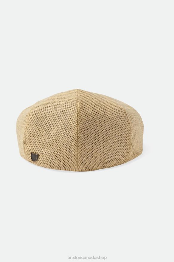 Brixton Accessories Natural Straw Men Hooligan Lightweight Flat Cap HFR00P184