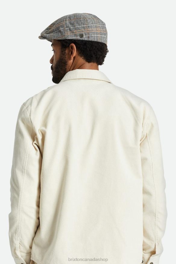 Brixton Accessories Off White/Black/Paradise Orange Men Brood Newsboy Cap HFR00P302