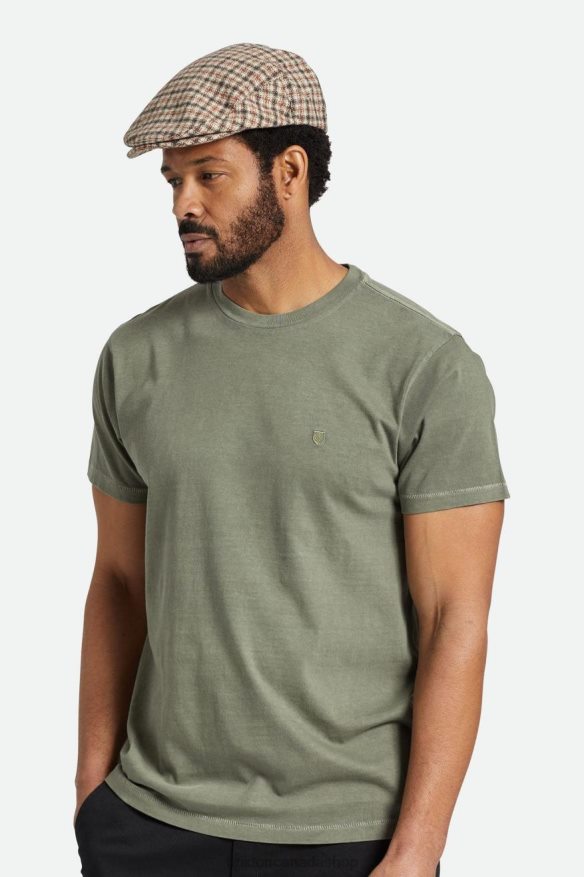 Brixton Accessories Sand/Dark Earth/Paradise Orange Men Hooligan Lightweight Flat Cap HFR00P295