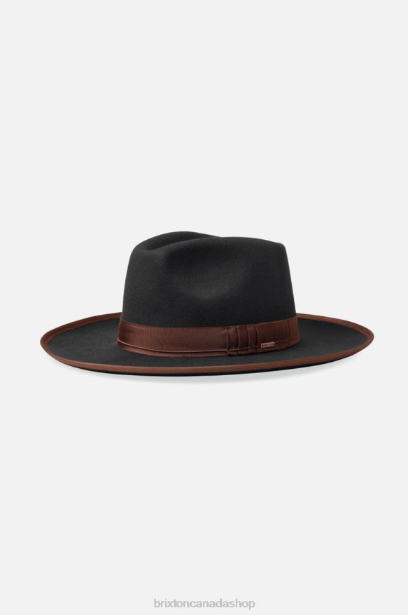 Brixton Accessories Black/Brown Men Reno Fedora HFR00P218