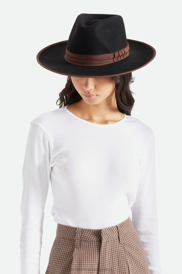 Brixton Accessories Black/Brown Men Reno Fedora HFR00P218