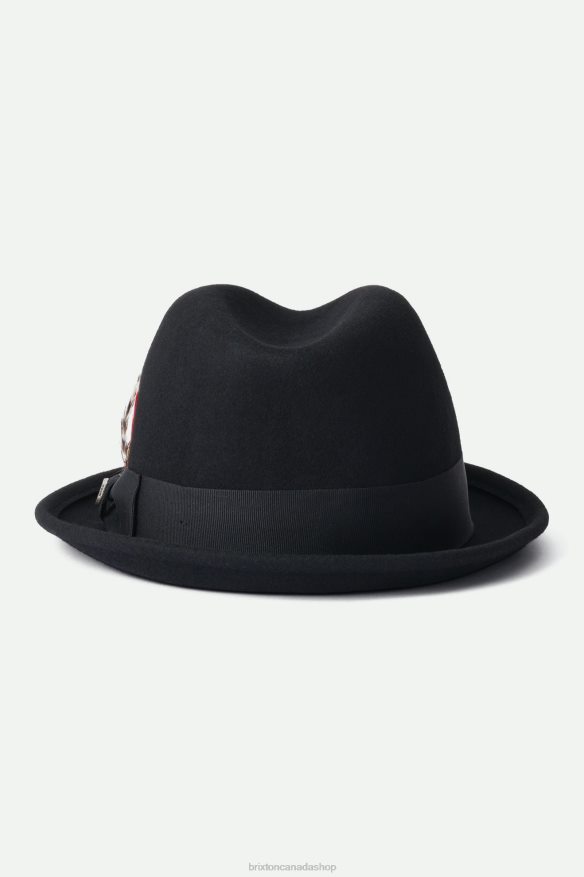 Brixton Accessories Black Men Gain Fedora HFR00P208