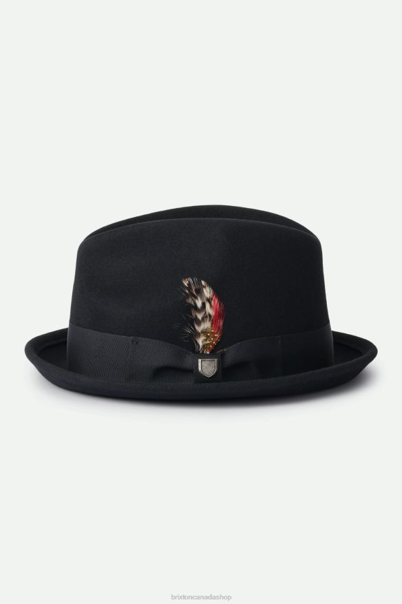 Brixton Accessories Black Men Gain Fedora HFR00P208