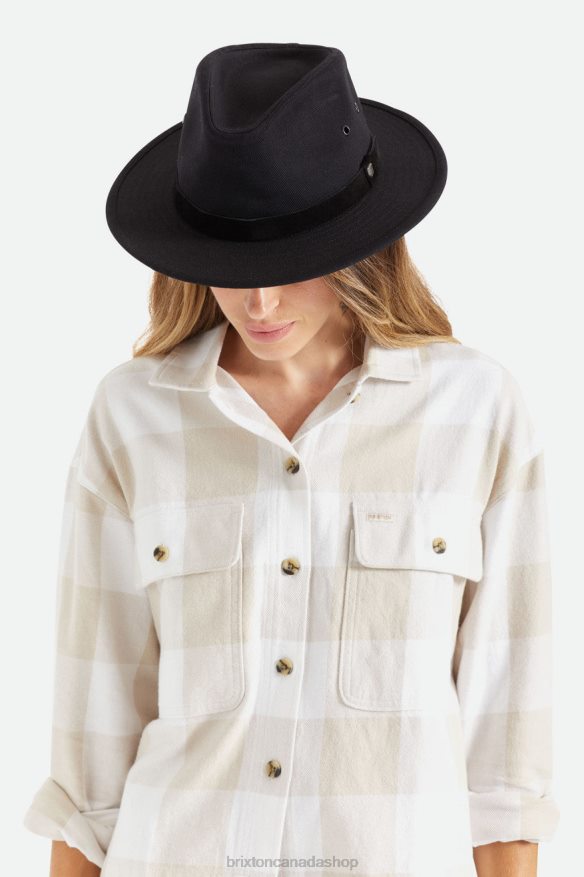 Brixton Accessories Black Men Messer Adventure Fedora HFR00P230