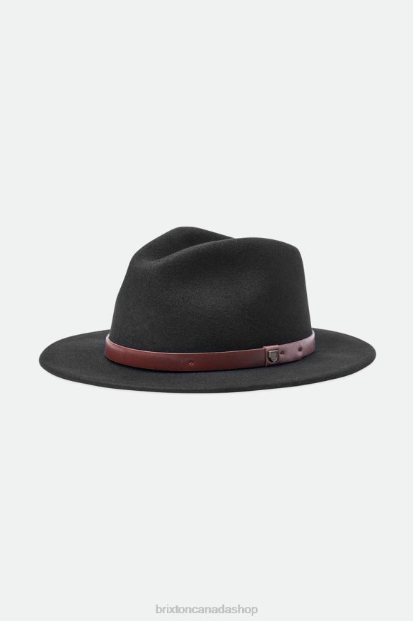Brixton Accessories Black Men Messer Fedora HFR00P212