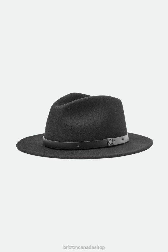 Brixton Accessories Black Men Messer Fedora HFR00P213