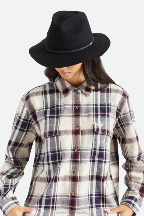 Brixton Accessories Black Men Wesley Fedora HFR00P231