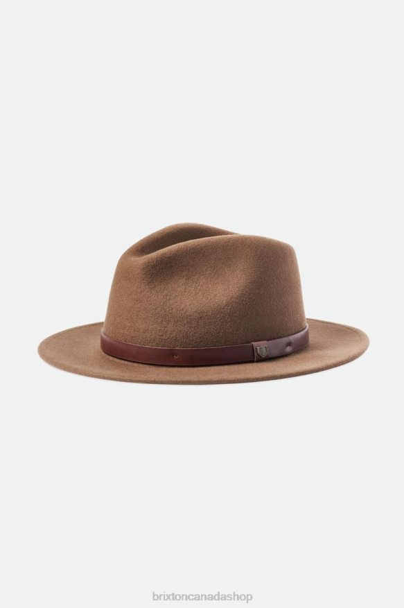 Brixton Accessories Dark Earth Men Messer Fedora HFR00P214