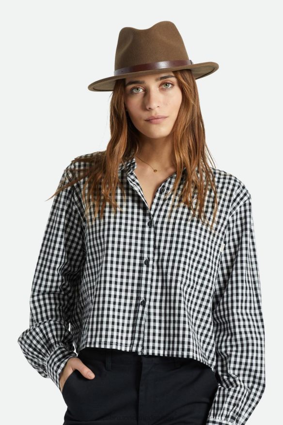 Brixton Accessories Dark Earth Men Messer Fedora HFR00P214