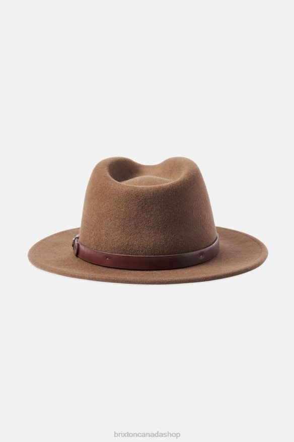 Brixton Accessories Dark Earth Men Messer Fedora HFR00P214