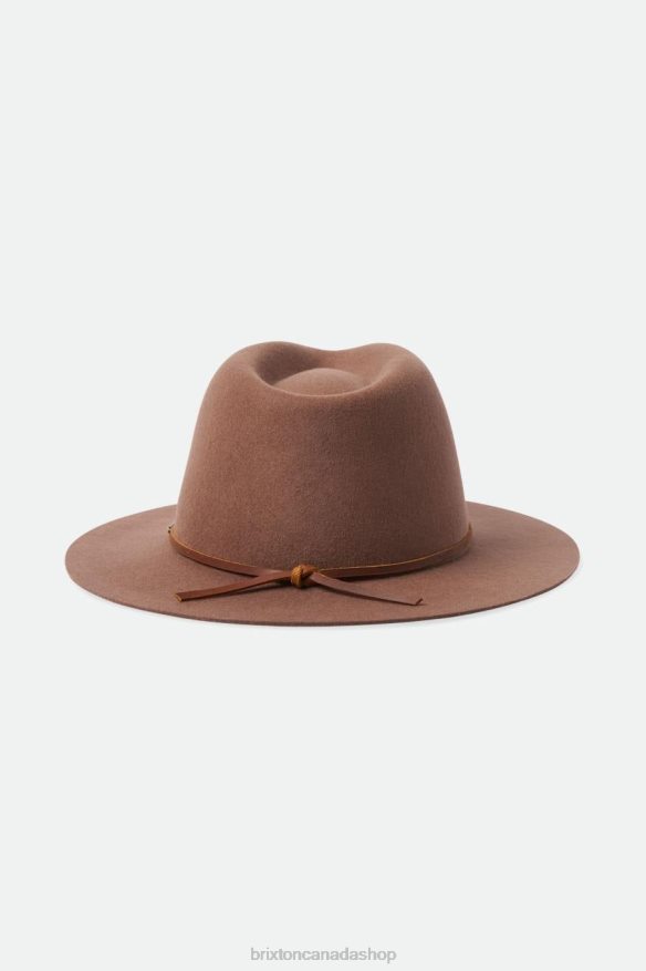 Brixton Accessories Dark Tan Men Wesley Fedora HFR00P232