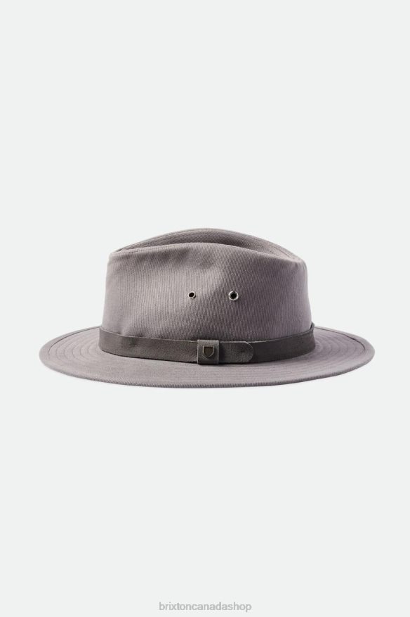 Brixton Accessories Grey Men Messer Utility Adventure Fedora HFR00P229
