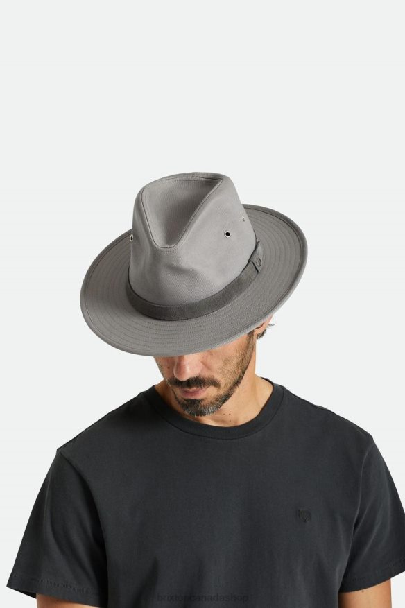 Brixton Accessories Grey Men Messer Utility Adventure Fedora HFR00P229