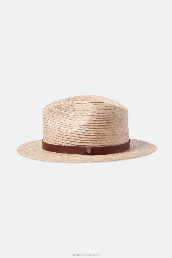 Brixton Accessories Natural Men Messer Straw Fedora HFR00P175