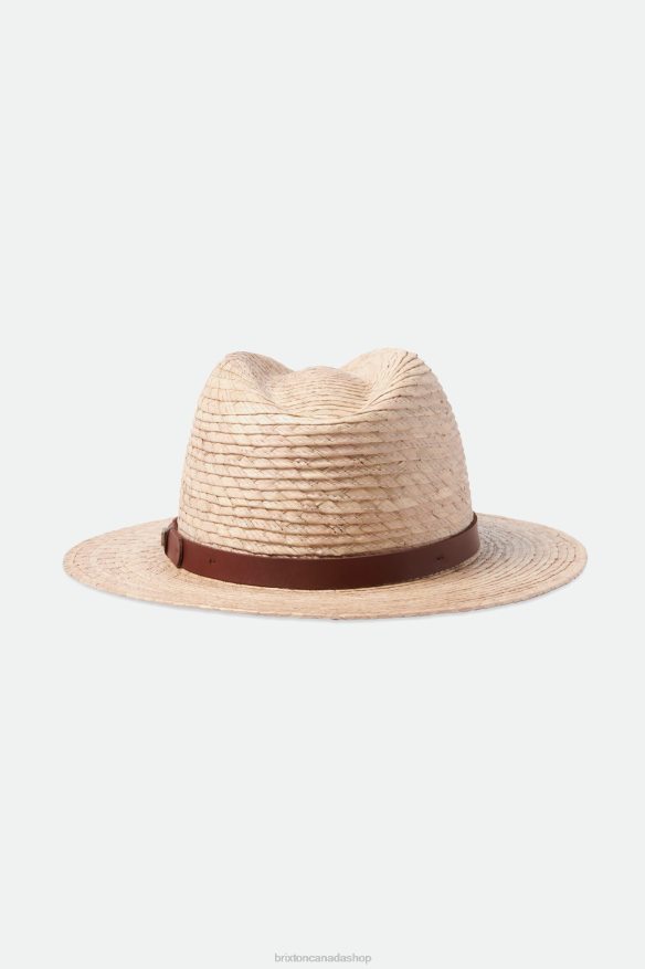 Brixton Accessories Natural Men Messer Straw Fedora HFR00P175