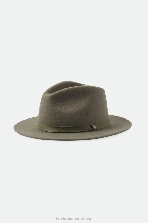 Brixton Accessories Olive Surplus Men Messer Packable Fedora HFR00P226