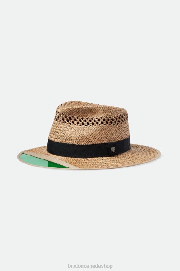 Brixton Accessories Tan Men Hunter Straw Fedora HFR00P179
