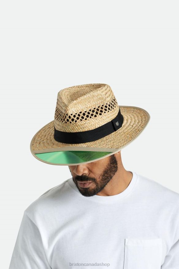 Brixton Accessories Tan Men Hunter Straw Fedora HFR00P179