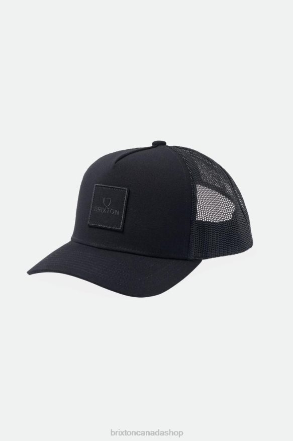 Brixton Accessories Black Men Alpha Block Netplus Trucker Hat HFR00P276