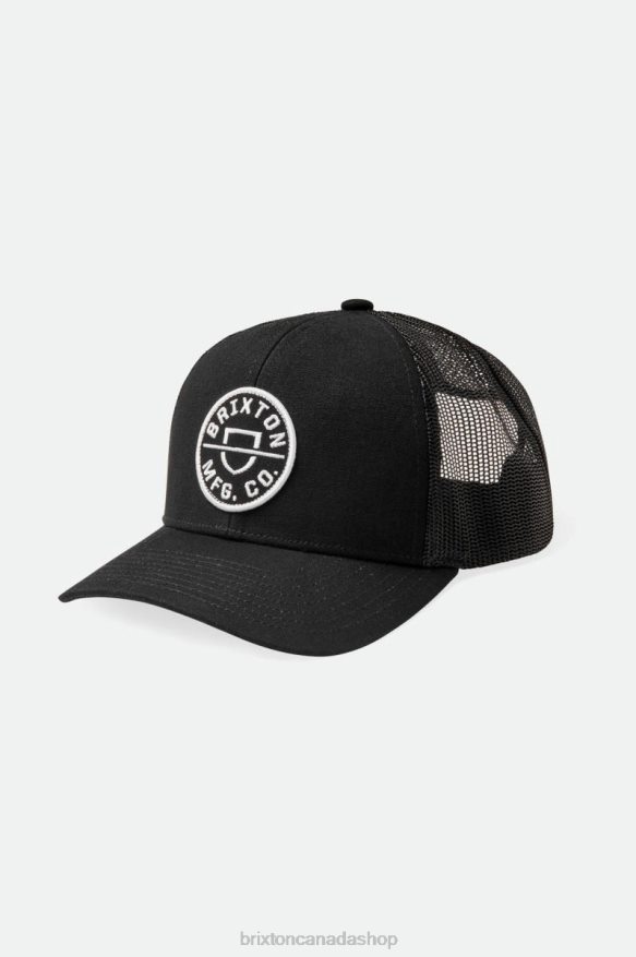 Brixton Accessories Black Men Crest Netplus MP Trucker Hat HFR00P257