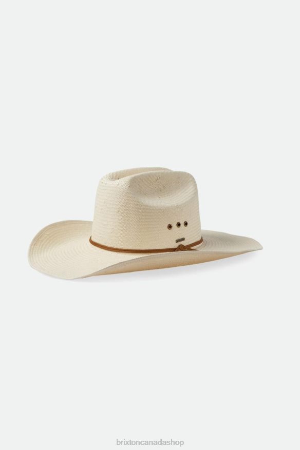 Brixton Accessories Off White Men El Paso Straw Reserve Cowboy Hat HFR00P176