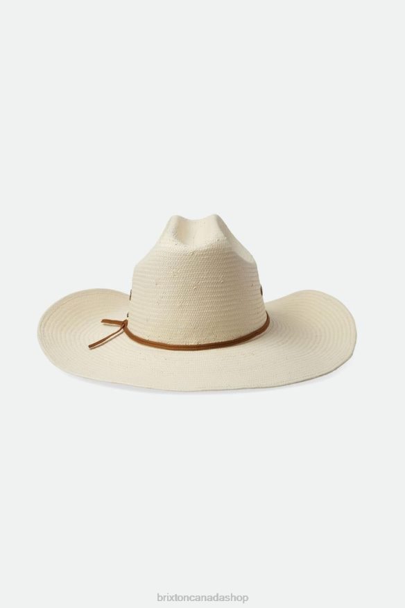 Brixton Accessories Off White Men El Paso Straw Reserve Cowboy Hat HFR00P176