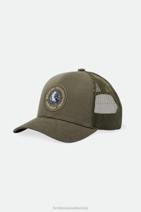 Brixton Accessories Olive Surplus Men Rival Stamp Netplus MP Trucker Hat HFR00P250