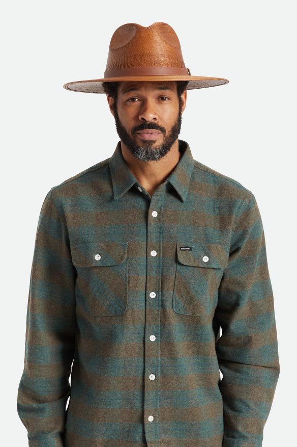 Brixton Accessories Rust Men Field Proper Straw Hat HFR00P193