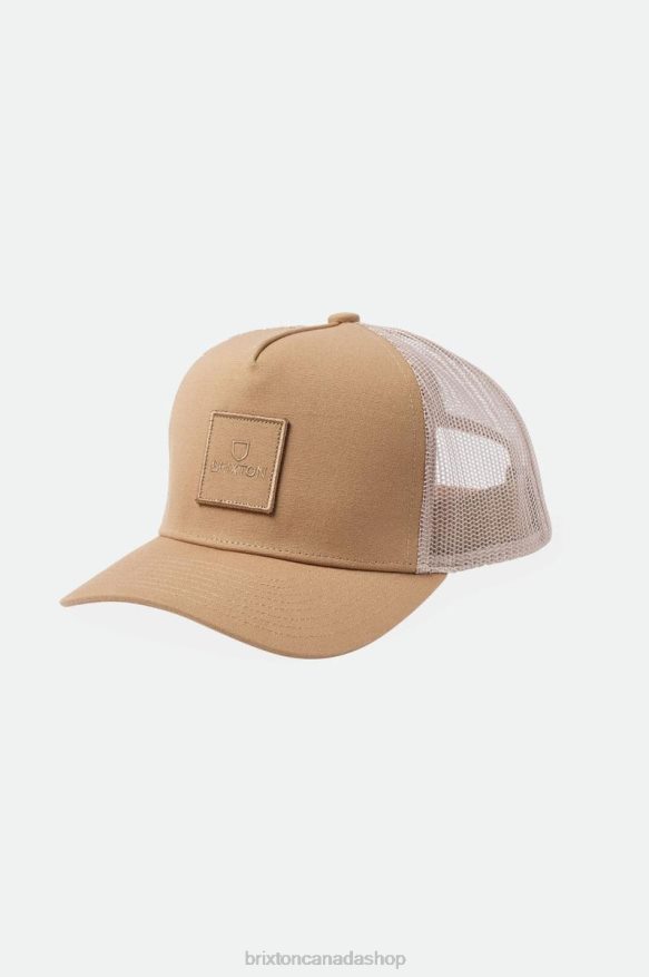 Brixton Accessories Sand Men Alpha Block Netplus Trucker Hat HFR00P275