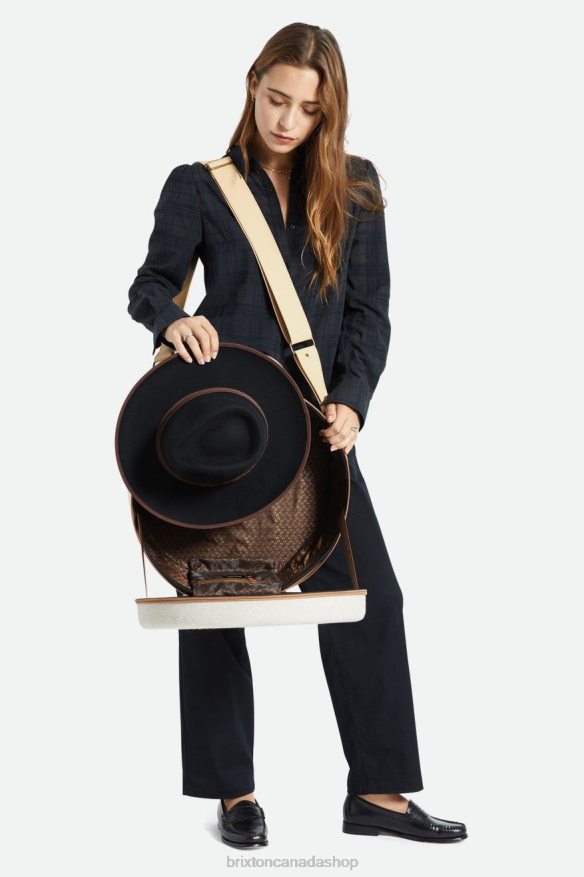 Brixton Accessories Cream/Beige Men Done Proper Fedora Travel Case HFR00P378