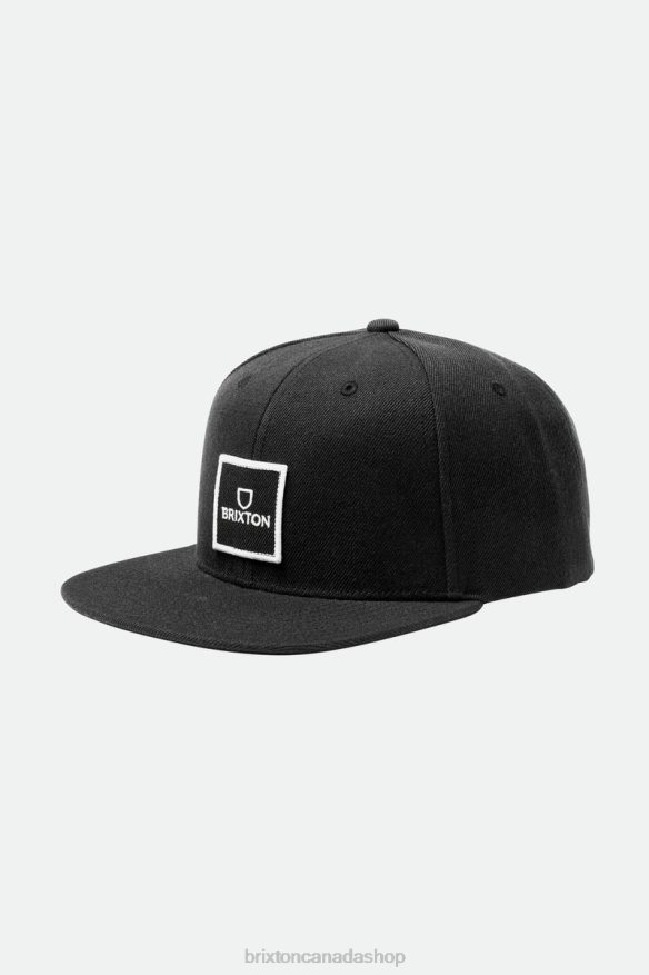 Brixton Accessories Black Men Alpha Square Netlpus MP Snapback HFR00P286