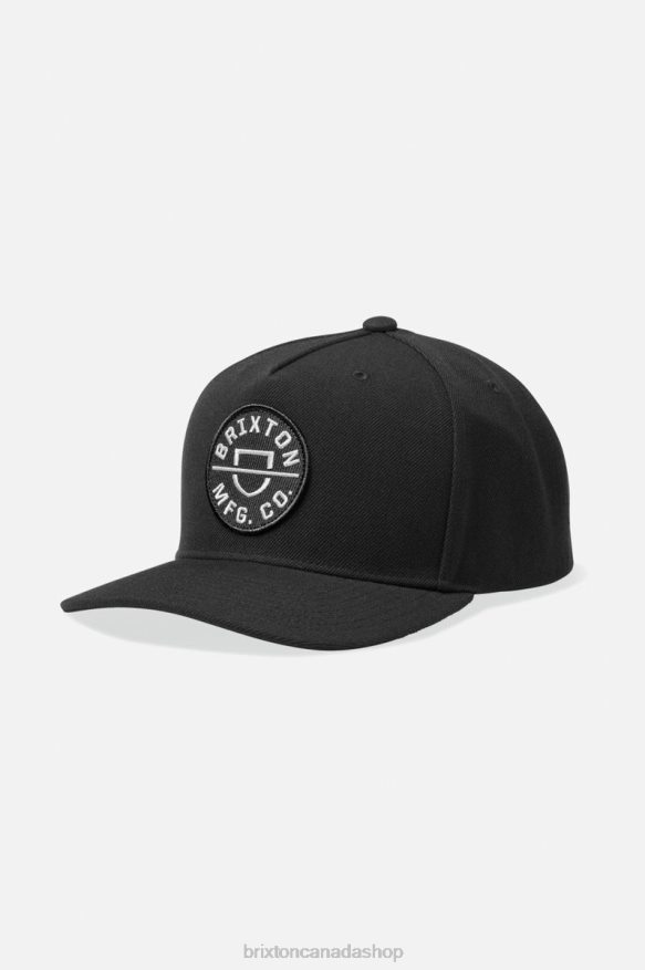 Brixton Accessories Black Men Crest C Netplus MP Snapback HFR00P261