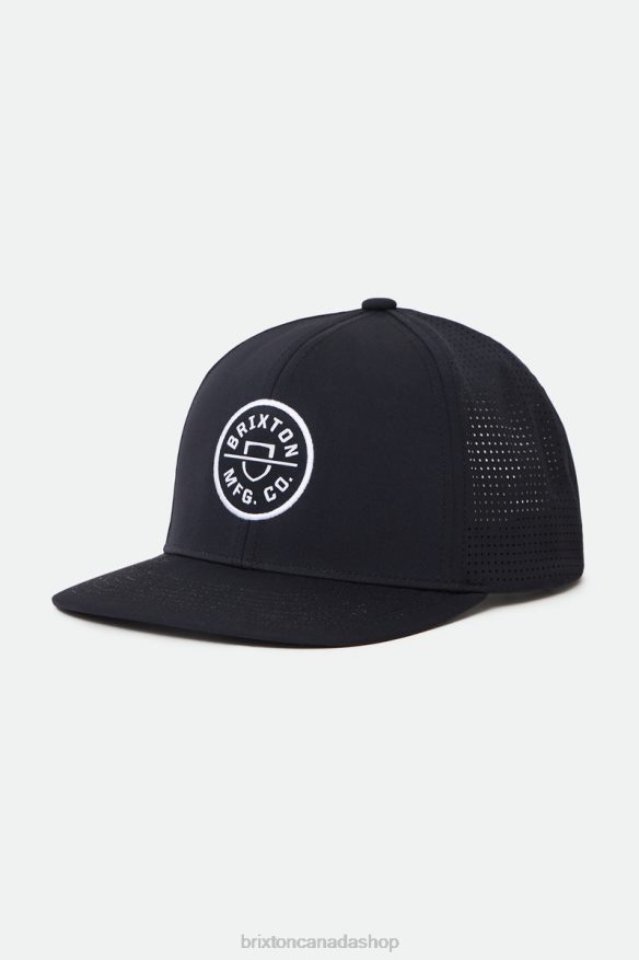 Brixton Accessories Black Men Crest Netplus MP Snapback HFR00P272