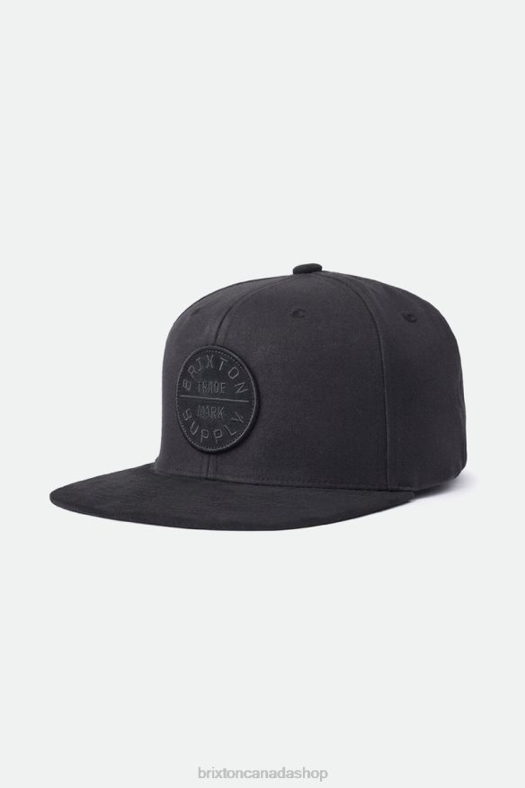 Brixton Accessories Black Men Oath III Snapback HFR00P236