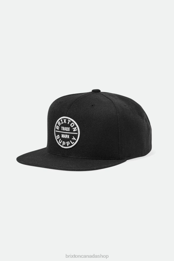 Brixton Accessories Black Men Oath III Snapback HFR00P242