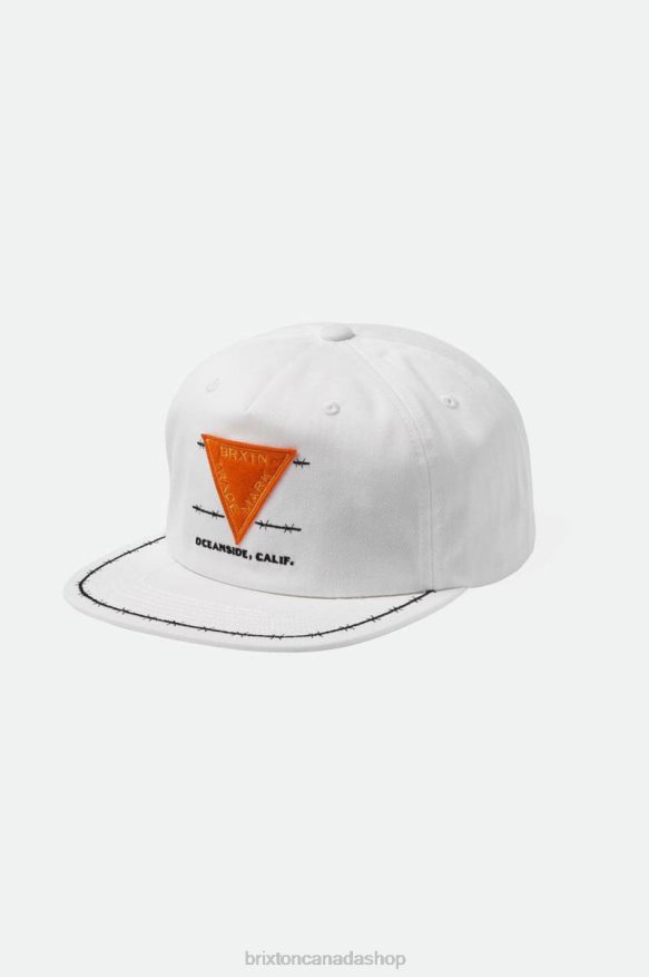 Brixton Accessories White Men Barbed Wire MP Snapback HFR00P254