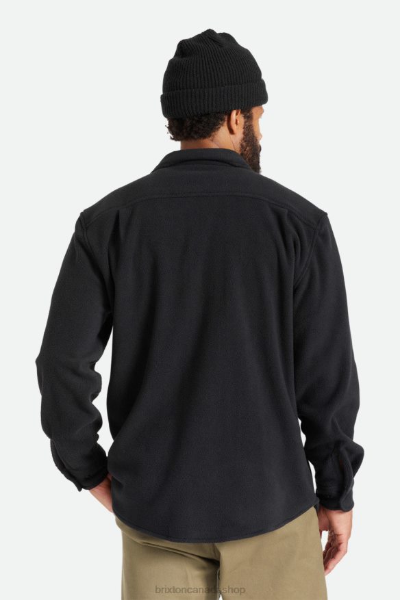 Brixton Apparel Black Men Bowery L/S Arctic Stretch Fleece HFR00P21